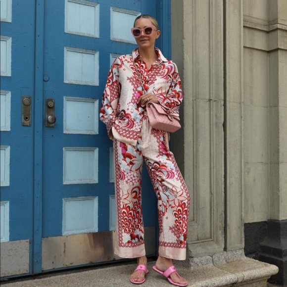 ZARA Patchwork PANTS - Picture 9 of 10